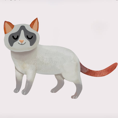 Hoodie mit Kapuze mit Print Katzen