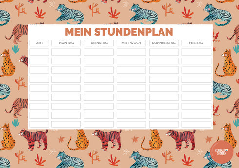 Stundenplan für Kinder 3x Vorlagen