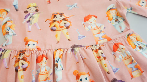 Kleid aus Bio-Jersey Supermädchen