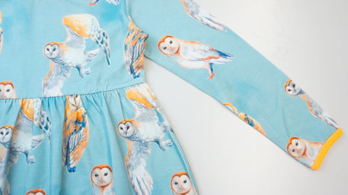 Kleid aus Bio-Jersey Owls