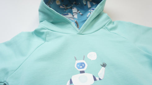 Hoodie mit Kapuze mit Print Robots