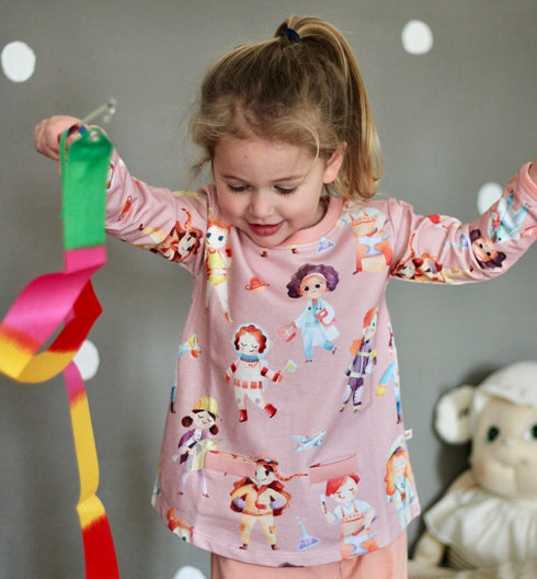 Kleid Supermädchen Rosé