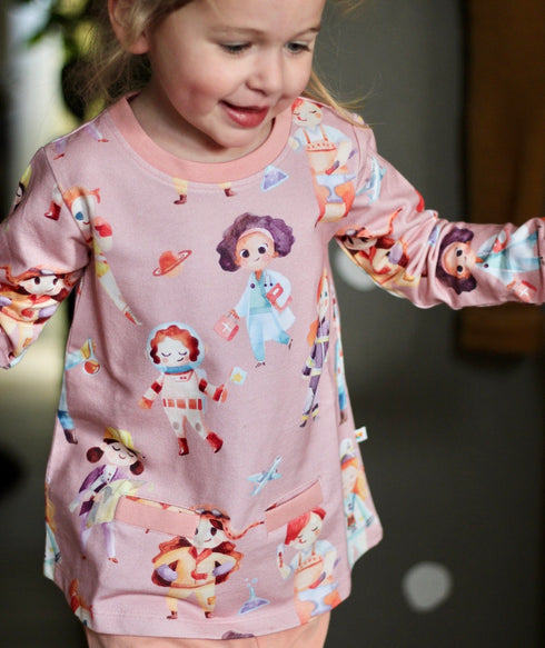 Kleid Supermädchen Rosé