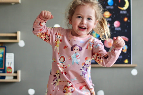 Kleid Supermädchen Rosé
