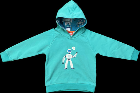 Hoodie mit Kapuze mit Print Robots