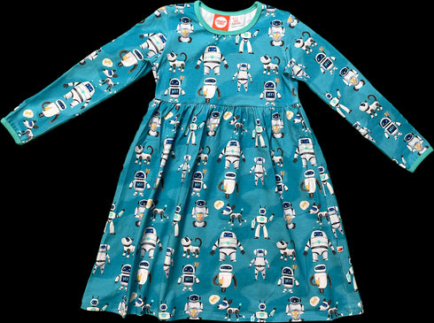 Kleid aus Bio-Jersey Robots